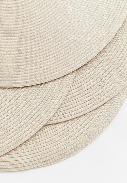 H&M - 4-Pack place mats - light beige