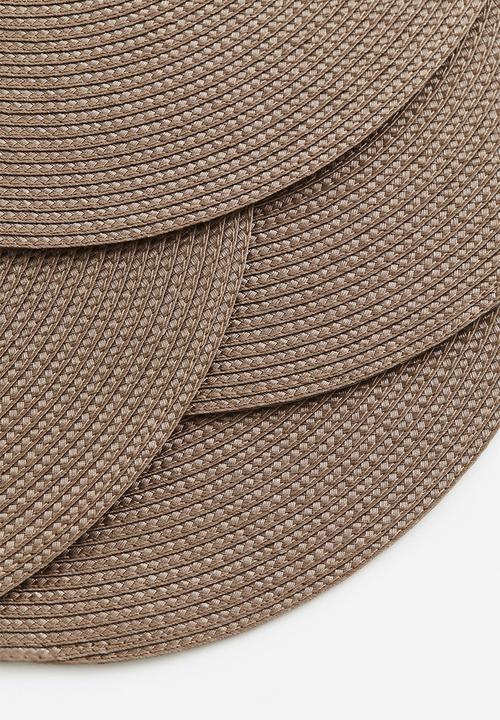 H&M - 4-Pack place mats - dark beige