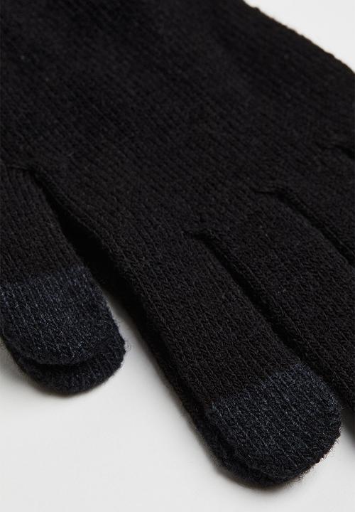H&M - 2-Pack touchscreen gloves - black