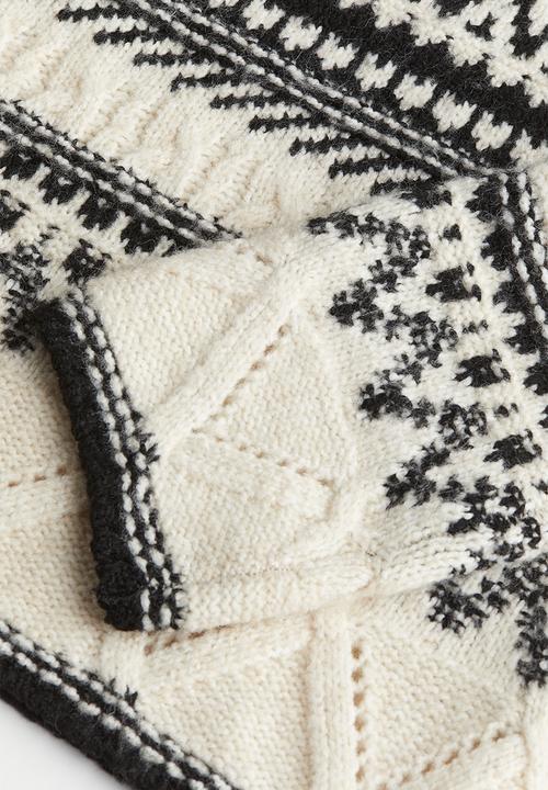 H&M - Jacquard-knit jumper - cream & black