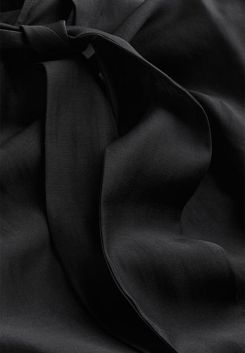 H&M - Tie-neck blouse - black