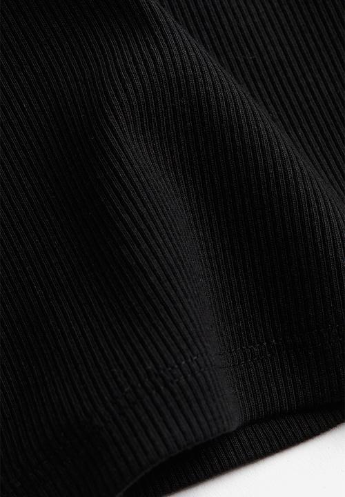 H&M - Ribbed vest top - black