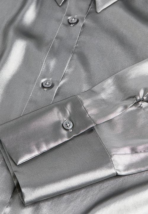 H&M - Satin shirt - silver