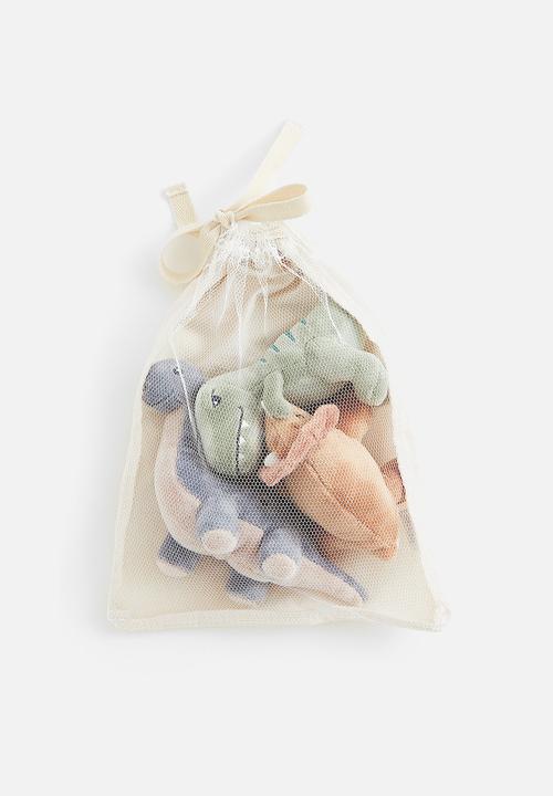 H&M - 3-Pack soft toys - Light green Dinosaurs