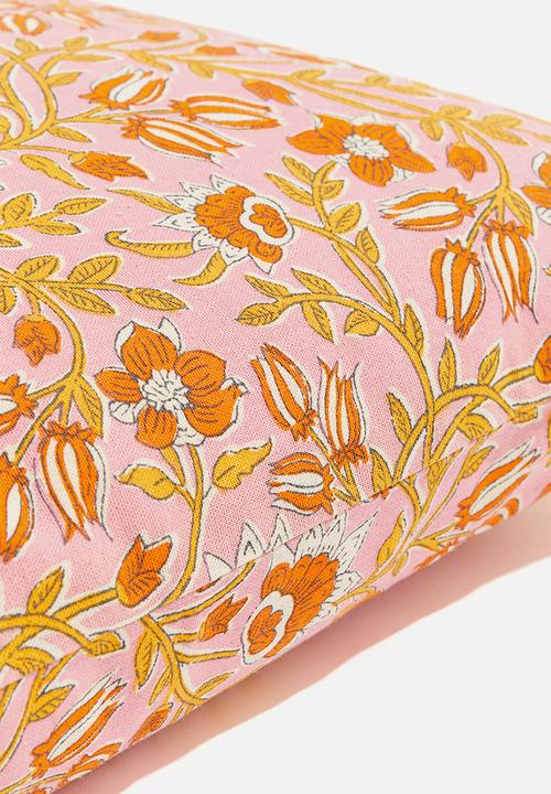 H&M - Patterned cushion cover - Pink Floral