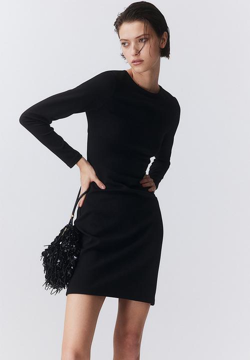 Cut-out jersey dress - black - 1212616001