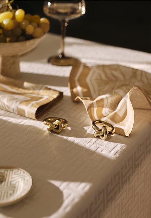 H&M - 2-pack knot-detail napkin rings - gold