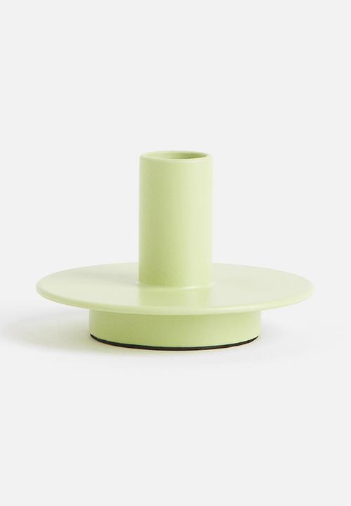 Metal candlestick - green