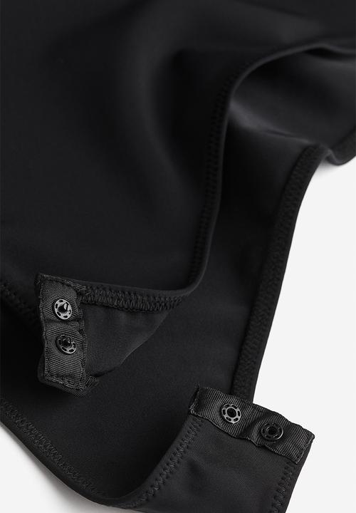 H&M - Cap-sleeved body - black