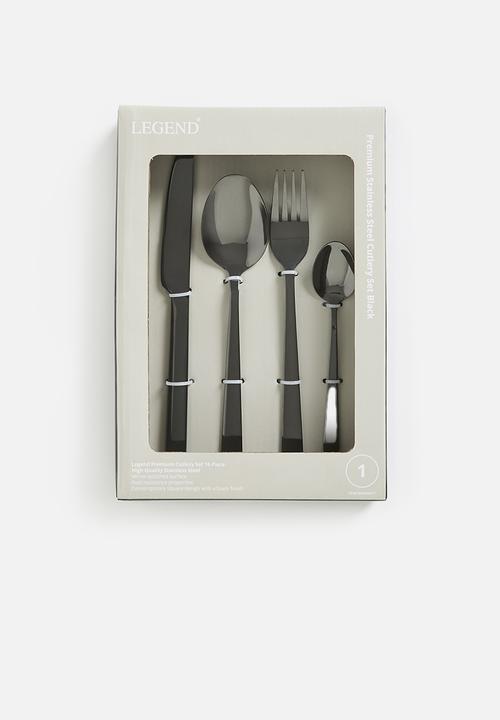 Legend - Legend Premium Cutlery set 16pce - Black