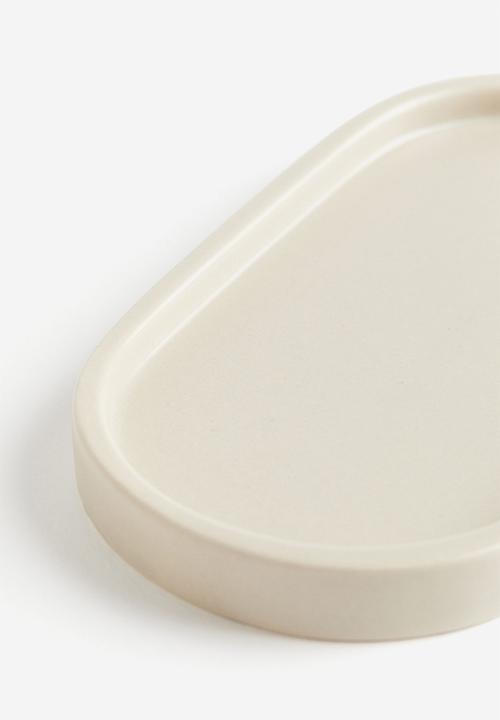 H&M - Stoneware tray - beige