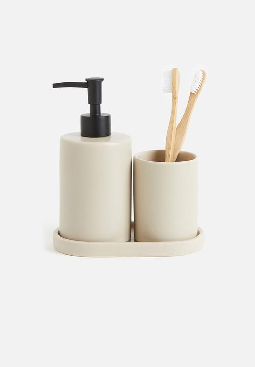 H&M - Stoneware tray - beige