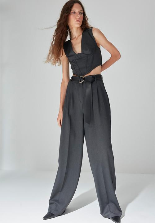 Trendyol - Woven trousers - anthracite