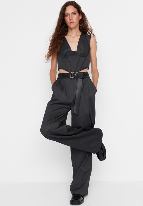 Trendyol - Woven trousers - anthracite