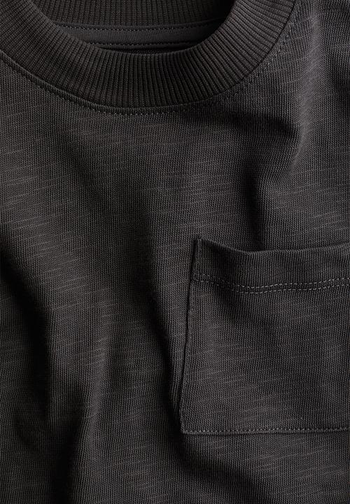 H&M - Long-sleeved slub jersey t-shirt - grey