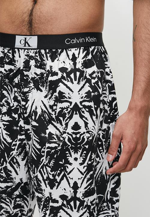 Calvin Klein - Short sleeve short set - black & White