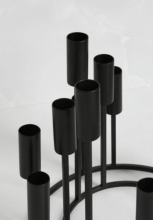 Sixth Floor - Candle Holder Set of 2 - Black