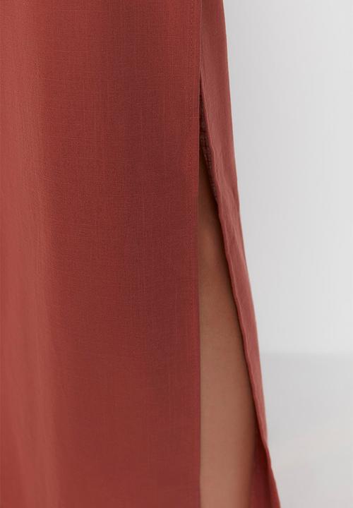 Trendyol - Woven cotton trousers - cinnamon
