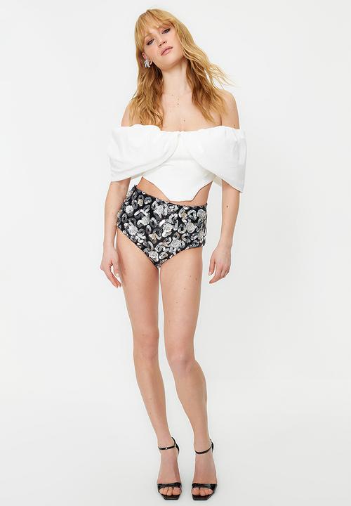 Trendyol - Carmen collar underwire bustier - ecru