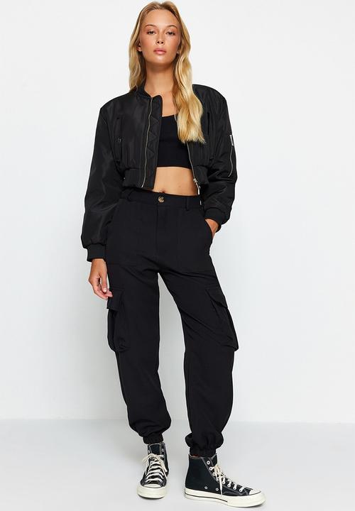 Trendyol - Woven Cargo Trousers With Pocket - Schwarz