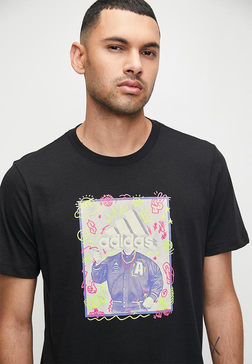 adidas Performance - Doodle tee - black