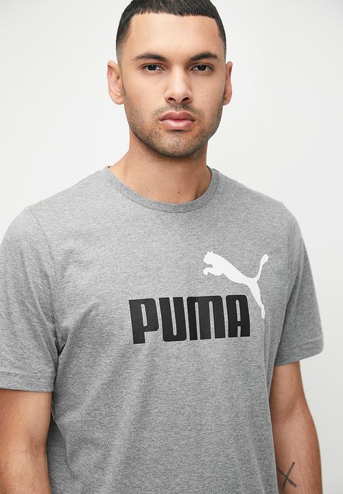 PUMA - ESS+ 2 Col Logo Tee - Gray / Wht Skies