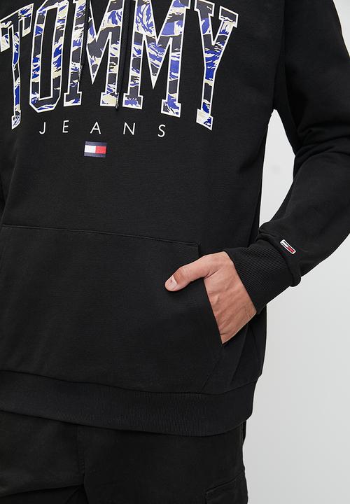 Tommy Hilfiger - Tjm reg camo new vrsty hoodie - Black