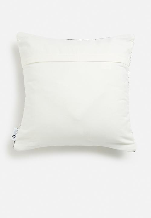 Sixth Floor - Gemma Cotton Woven Cushion Cover - Black & White