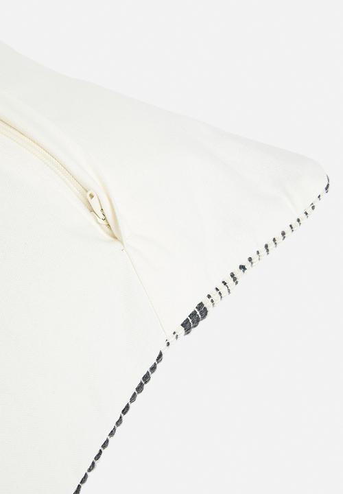 Sixth Floor - Gemma Cotton Woven Cushion Cover - Black & White