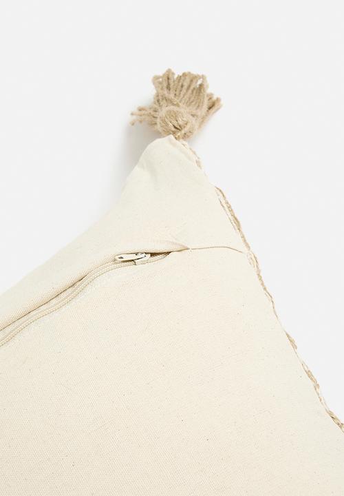 Sixth Floor - Carrie Cotton/Jute Cushion - Natural