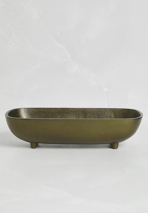 Sixth Floor - Oval Bowl - Brass Antique