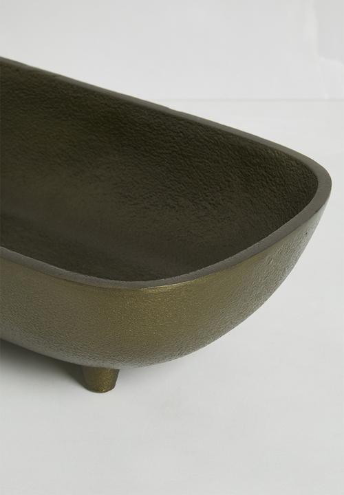 Sixth Floor - Oval Bowl - Brass Antique