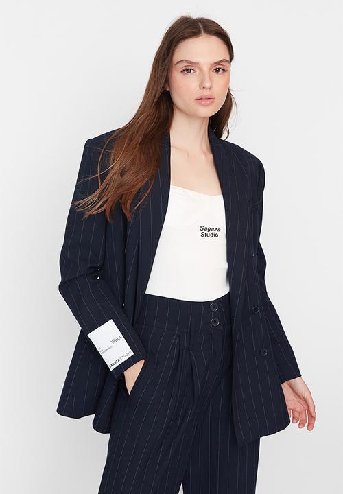 Trendyol - Double breasted jacket - dark blue