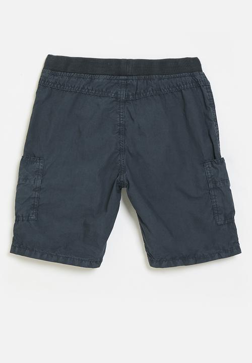 MINOTI - Boys basic navy poplin short - navy
