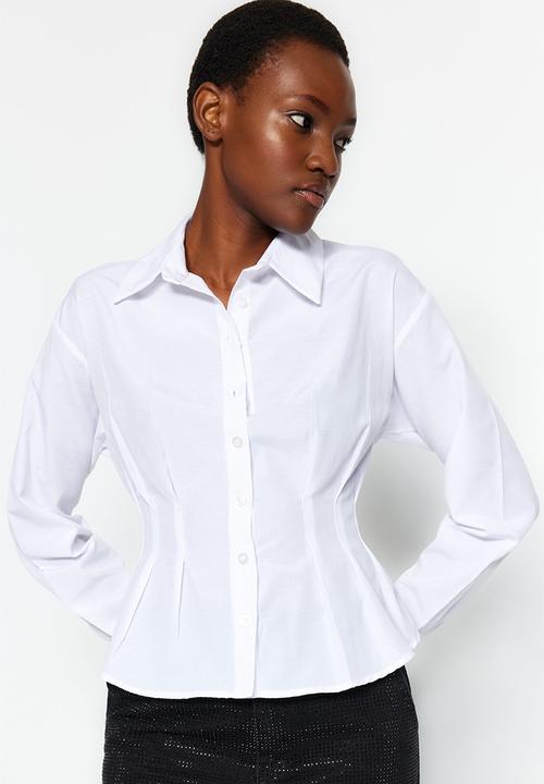 Trendyol - Fitted shirt - ecru