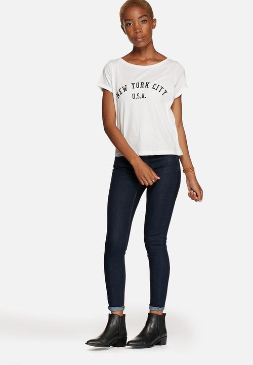 Jacqueline de Yong - Katie Cropped Print Tee