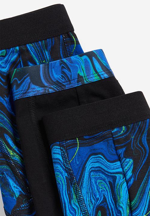 H&M - 3-Pack boxer shorts - blue & black