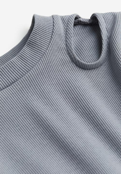 H&M - Long-sleeved jersey top - grey