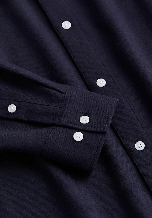 H&M - Regular fit flannel shirt - blue