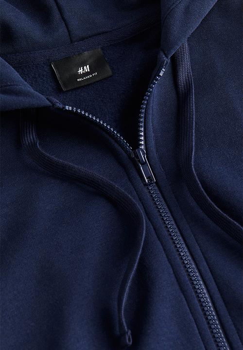 H&M - Loose fit zip-through hoodie - blue