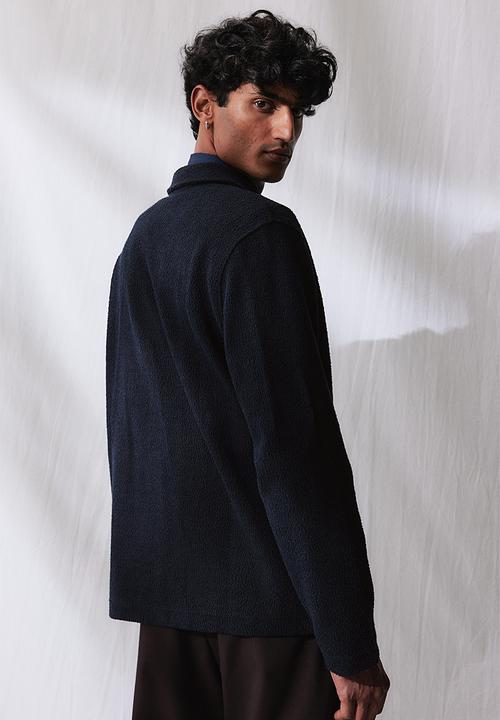 H&M - Regular fit bouclé jersey jacket - blue