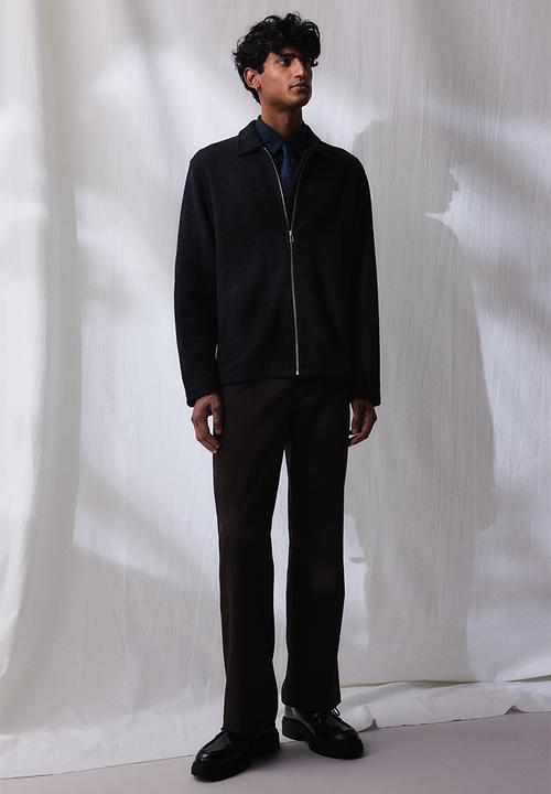 H&M - Regular fit bouclé jersey jacket - blue