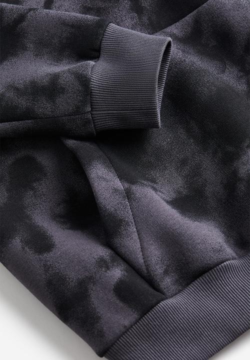 H&M - Patterned hoodie - black