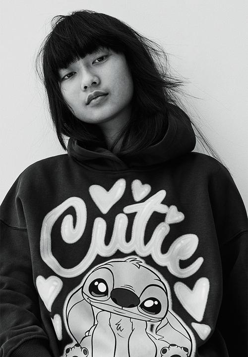 H&M - Oversized printed hoodie - grey