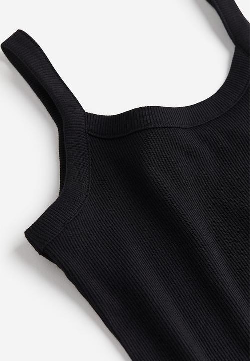 H&M - Ribbed strappy top - black