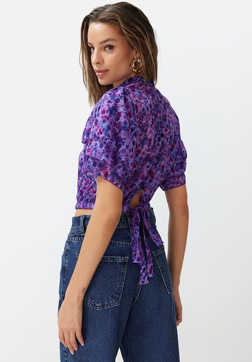 Trendyol - Floral pattern blouse - lilac
