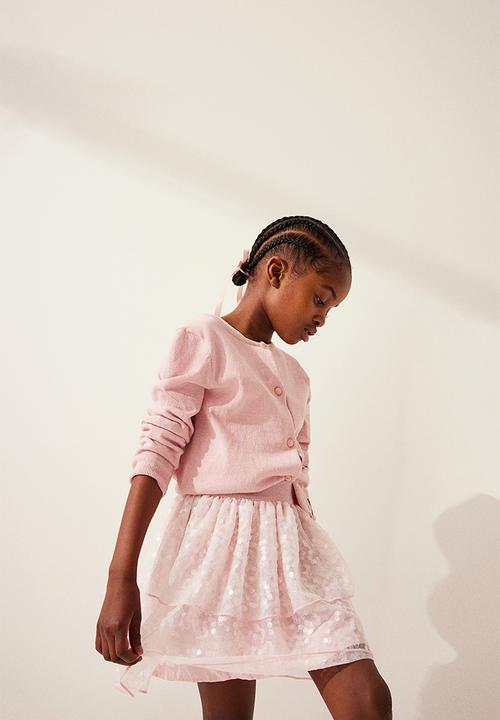 H&M - Sequined tulle skirt - pink