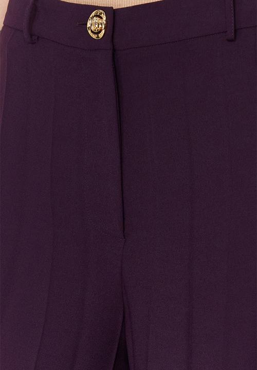 Trendyol - Wide leg pleated trousers - purple
