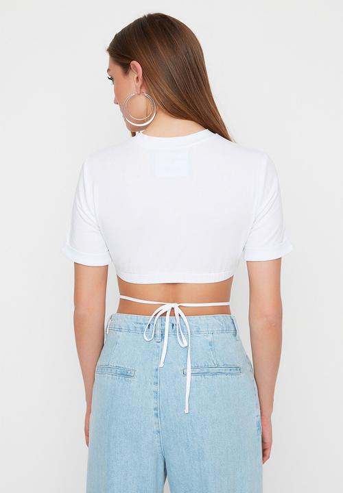 Trendyol - Lace-up detailed bustier - white