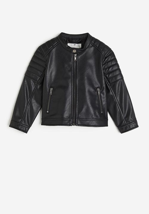 H&M - Quilted biker jacket - black